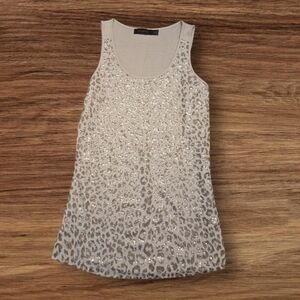 The Limited Shimmery Animal Print Tank